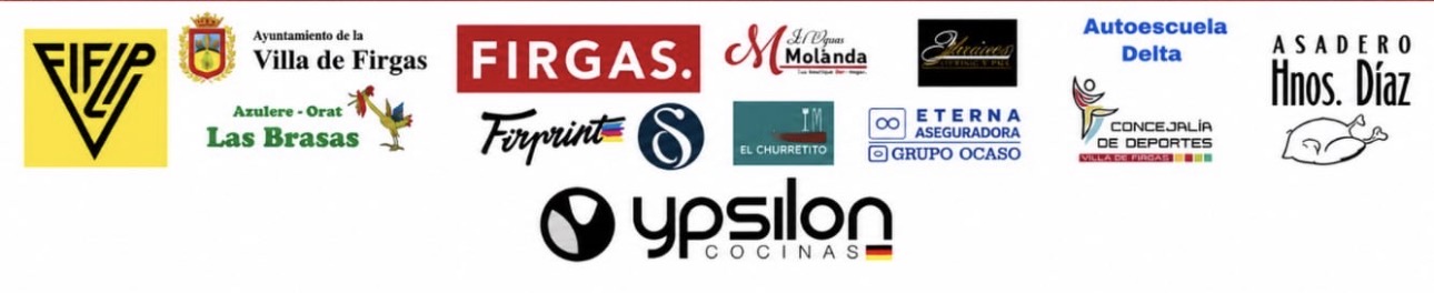 Logotipos de las entidades y colaboradores actuales facilitados por el C. D. Firgas